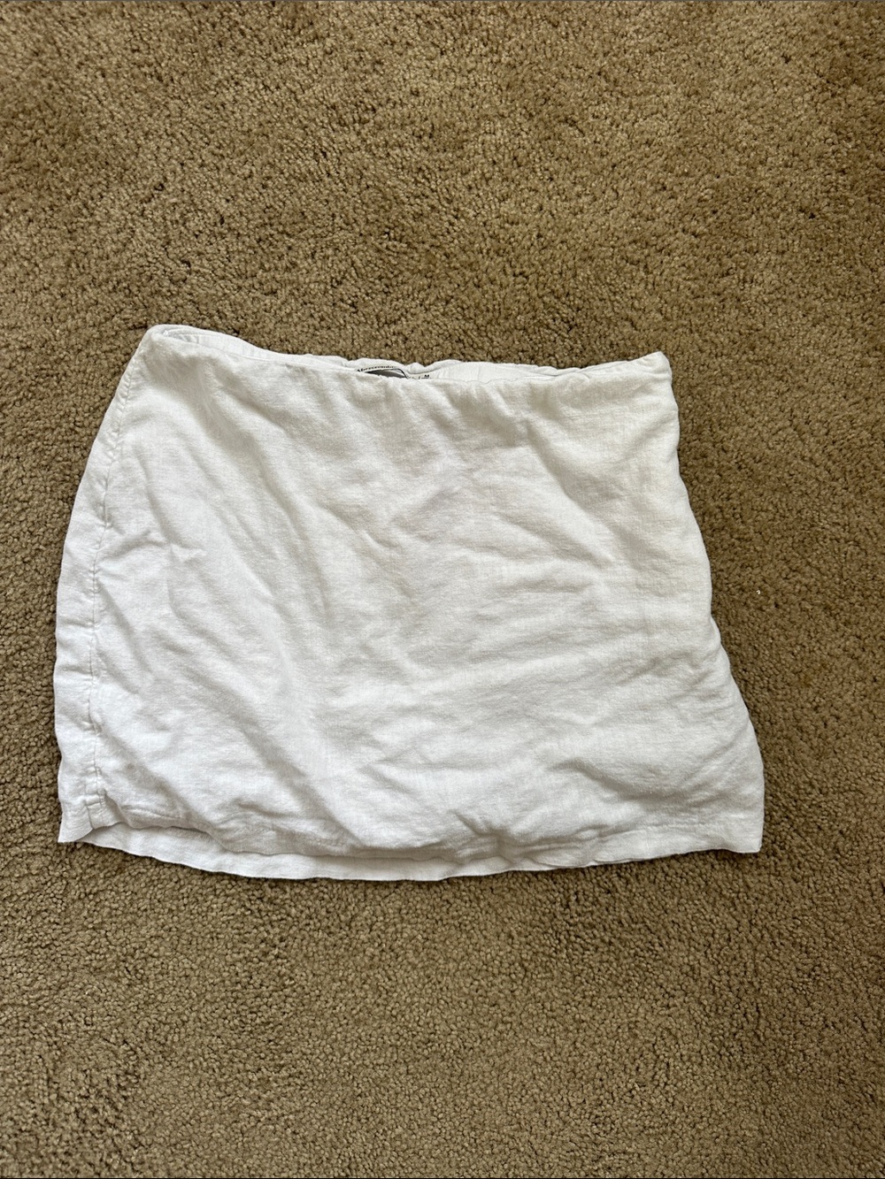 Abercrombie & Fitch White linen mini skirt with built in shorts size medium